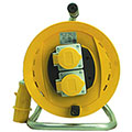 Yellow 110v 25 Metre - Open Reel Extension Cable - Tool and Fixing Suppliers