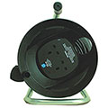 Black 240v 50 Metre - Open Reel Extension Cable - Tool and Fixing Suppliers