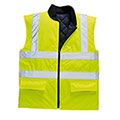 Yellow - Hi-Vis Body Warmer - Tool and Fixing Suppliers
