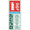 Fire Extinguisher 202mm x 82mm - Self Adhesive Sign - Tool and Fixing Suppliers