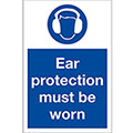 Ear Protection Must Be Worn - Self Adhesive Sign - Tool and Fixing Suppliers