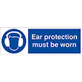Ear Protectors Must Be Worn - Self Adhesive Sign - Tool and Fixing Suppliers