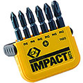 T4512 - Philips 6 Piece Blue Steel Impact Screwdriver Bit Set - Tool and Fixing Suppliers