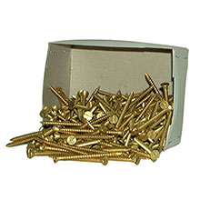 Slotted Boxed - Woodscrew Countersunk - Brass