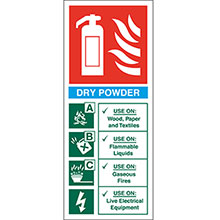 Fire Extinguisher 202mm x 82mm - Self Adhesive Sign
