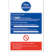 Fire Action If You Discover - Rigid PVC Sign