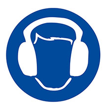 Ear Protectors Symbol - Self Adhesive Sign