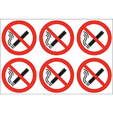 No Smoking Symbol - Self Adhesive Sign