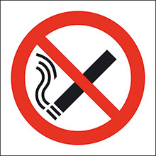 Self Adhesive Sign No Smoking Symbol
