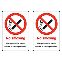 No Smoking Against The Law - Rigid PVC Sign