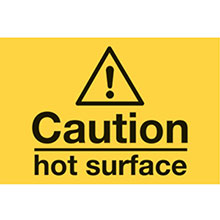 Caution Hot Surface - Self Adhesive Sign