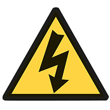 Electricity Symbol - Self Adhesive Sign