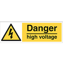 Danger High Voltage - Rigid PVC Sign