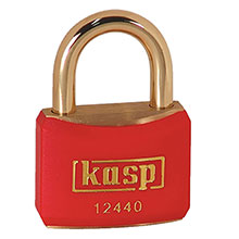 Kasp 124 - Coloured Brass Padlock
