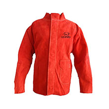 Red Leather Welders Jacket