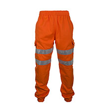 Polyester Orange For Rail Hi-Vis Trousers