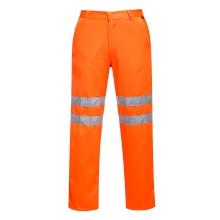 Portwest RT45 - Hi-Vis Polycotton Service Trousers Orange Regular Leg