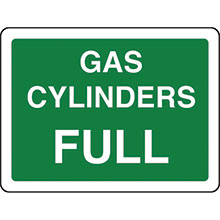 Gas Cylinders Full Rigid PVC Sign