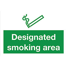 Designated Smoking Area Rigid PVC Sign