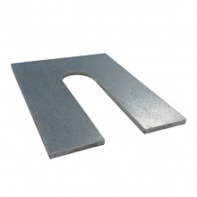 Steel Shim - Pre Galv 150 x 100 x 1mm  Horseshoe
