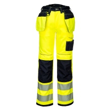 Hi-Vis Trousers - Portwest T501 Yellow/Black Small Leg