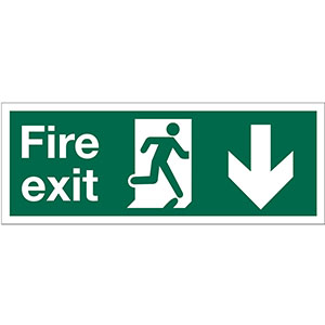 Fire Exit 400mm x 150mm
