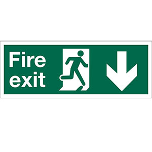 Fire Exit 400mm x 150mm