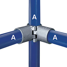 A26 - Split Two Socket Cross/90° Side Outlet Tee