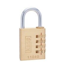 Combination Padlock Kasp 110 - Brass Twin Pack