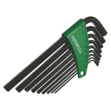 Faithfull Long Arm 9 Piece A/F - Hexagon Wrench - Allen Key